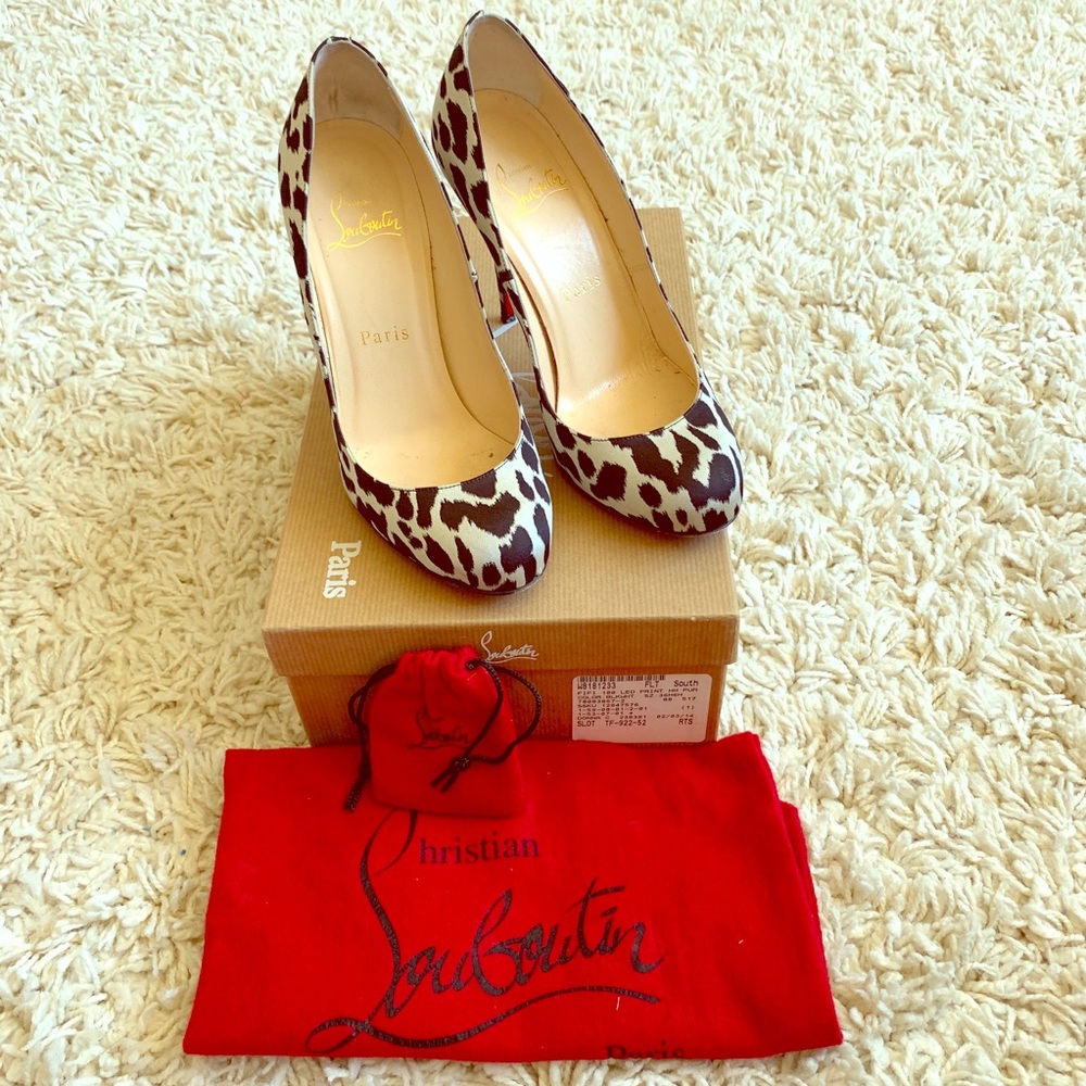 Christian Louboutin Leopard Print Fifi Pump 36.5